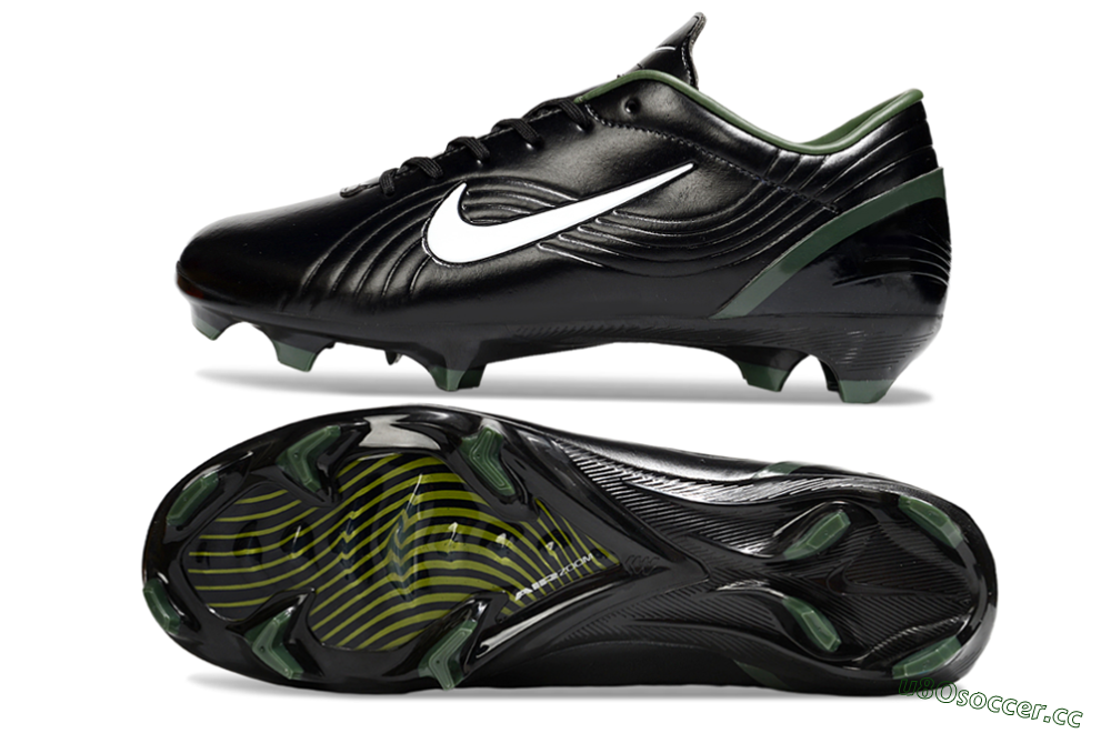 Unisex Nike Air Zoom Mercurial Vapor 16 Elite FG Firm Ground Low-Tops Football Boots - Black/White/Green 1