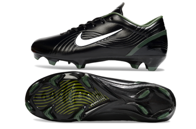 Unisex Nike Air Zoom Mercurial Vapor 16 Elite FG Firm Ground Low-Tops Football Boots - Black/White/Green