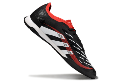 Men's Adidas Predator 25 Elite IC Indoor & Futsal Low-Tops Football Shoes - Black/White/Red