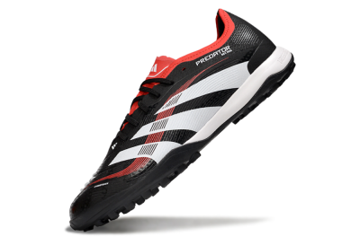 Men's Adidas Predator 25 Elite TF Artificial Turf Low-Tops Football Shoes - Black/White/Red