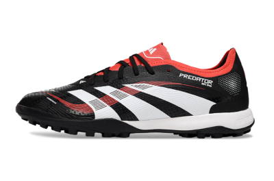 Men's Adidas Predator 25 Elite TF Artificial Turf Low-Tops Football Shoes - Black/White/Red