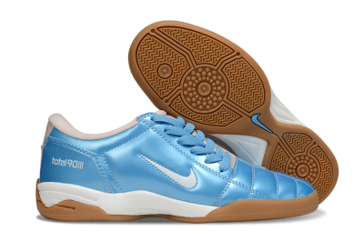 Men's Nike Total 90 III IC Indoor & Futsal Low-Tops Football Shoes - Blue/White/Brown