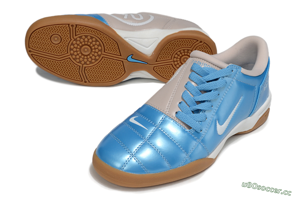 Men's Nike Total 90 III IC Indoor & Futsal Low-Tops Football Shoes - Blue/White/Brown 3