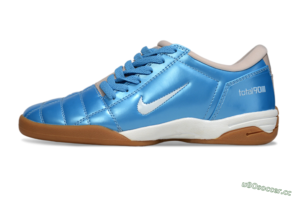 Men's Nike Total 90 III IC Indoor & Futsal Low-Tops Football Shoes - Blue/White/Brown 0