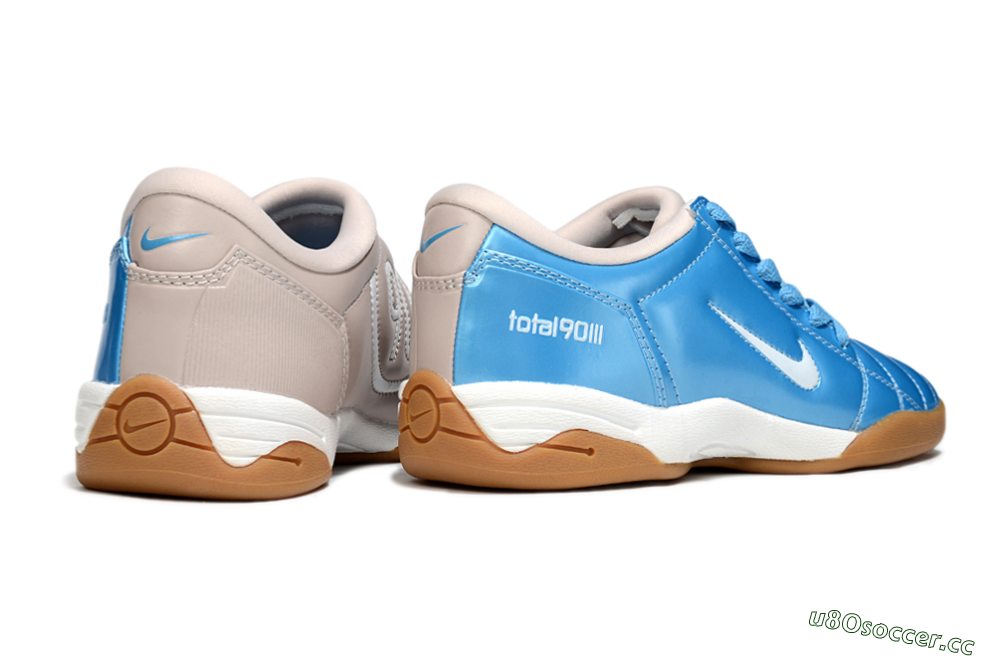 Men's Nike Total 90 III IC Indoor & Futsal Low-Tops Football Shoes - Blue/White/Brown 6
