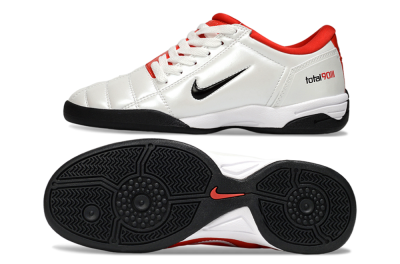 Men's Nike Total 90 III IC Indoor & Futsal Low-Tops Football Shoes - White/Black/Red