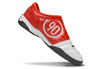 Men's Nike Total 90 III IC Indoor & Futsal Low-Tops Football Shoes - White/Black/Red