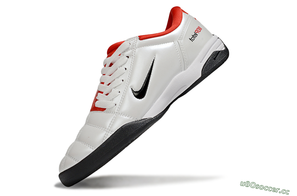 Men's Nike Total 90 III IC Indoor & Futsal Low-Tops Football Shoes - White/Black/Red 5
