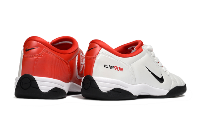 Men's Nike Total 90 III IC Indoor & Futsal Low-Tops Football Shoes - White/Black/Red
