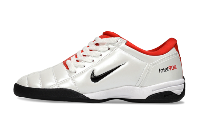 Men's Nike Total 90 III IC Indoor & Futsal Low-Tops Football Shoes - White/Black/Red