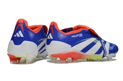 Men's Adidas Predator 25 Elite Foldover Tongue FG Firm Ground Low-Tops Football Boots - Blue/White/Red