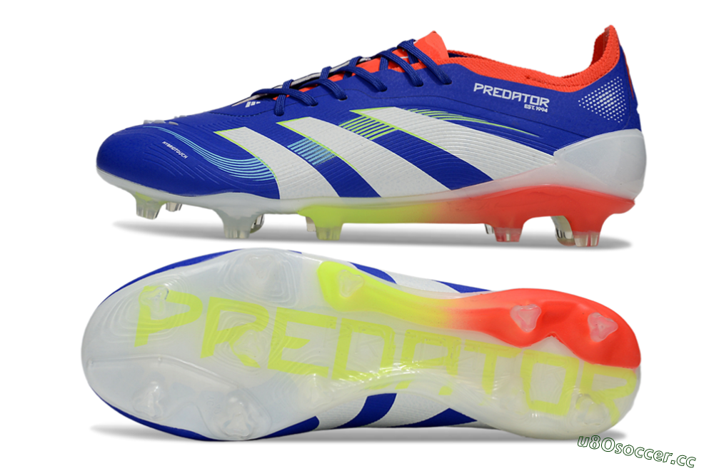 Men's Adidas Predator 25 Elite FG Firm Ground Low-Tops Football Boots - Blue/White/Red 1