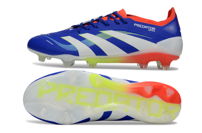Men's Adidas Predator 25 Elite FG Firm Ground Low-Tops Football Boots - Blue/White/Red