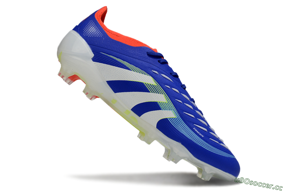 Men's Adidas Predator 25 Elite FG Firm Ground Low-Tops Football Boots - Blue/White/Red 4