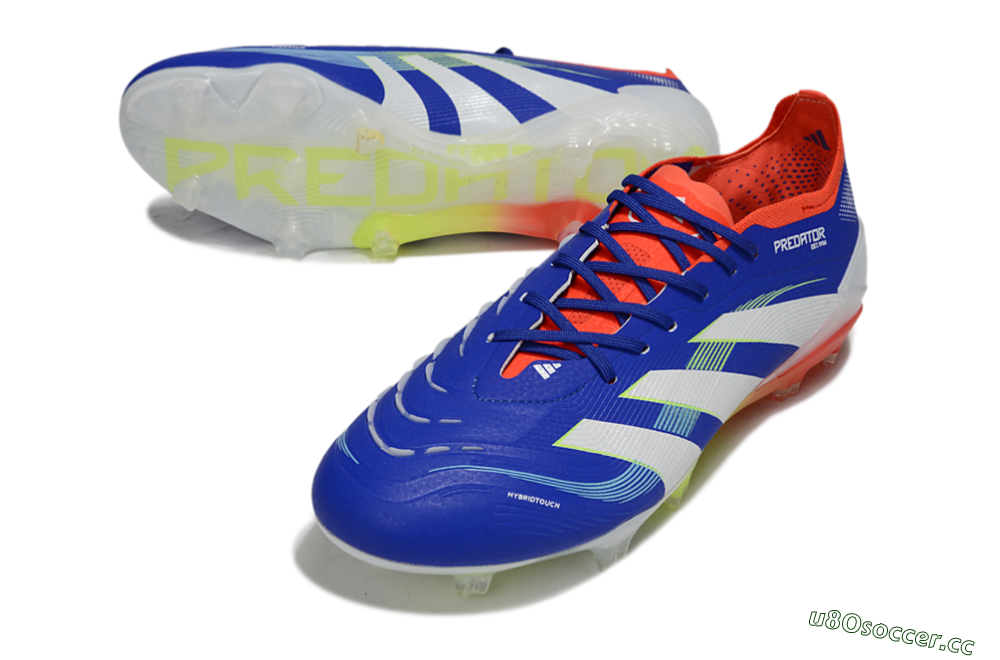 Men's Adidas Predator 25 Elite FG Firm Ground Low-Tops Football Boots - Blue/White/Red 3