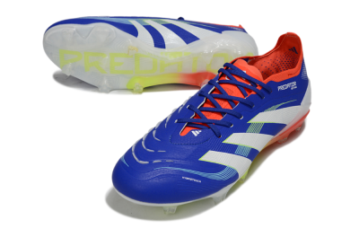 Men's Adidas Predator 25 Elite FG Firm Ground Low-Tops Football Boots - Blue/White/Red