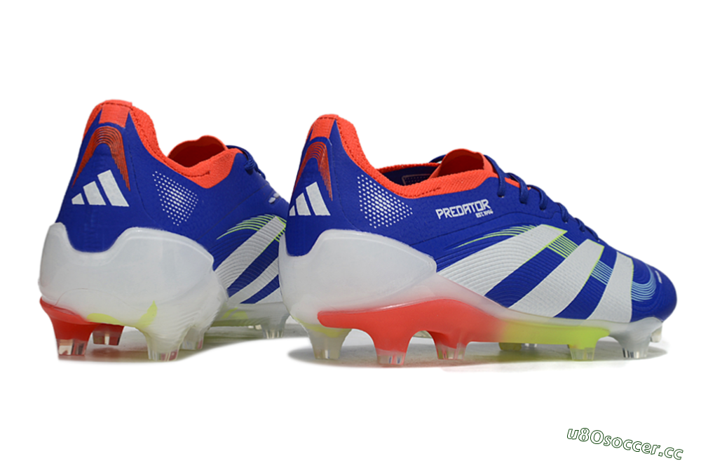 Men's Adidas Predator 25 Elite FG Firm Ground Low-Tops Football Boots - Blue/White/Red 6