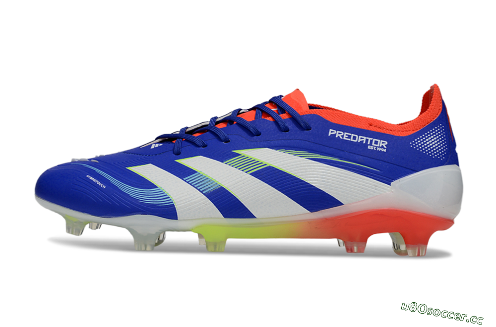 Men's Adidas Predator 25 Elite FG Firm Ground Low-Tops Football Boots - Blue/White/Red 0