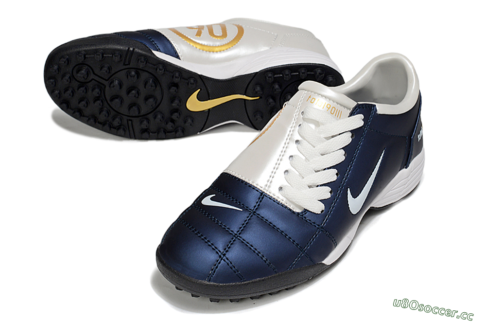 Unisex Nike Total 90 III TF Artificial Turf Low-Tops Football Shoes - Blue/White/Black 3