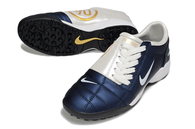 Unisex Nike Total 90 III TF Artificial Turf Low-Tops Football Shoes - Blue/White/Black