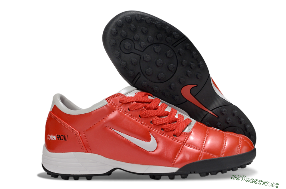 Unisex Nike Total 90 III TF Artificial Turf Low-Tops Football Shoes - Red/White/Black 2