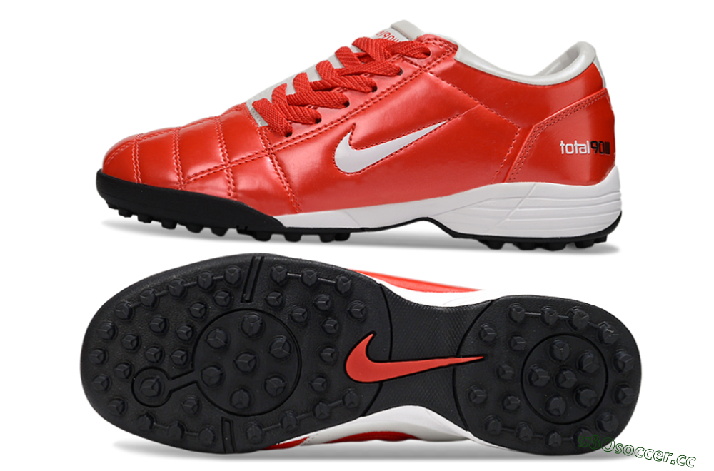 Unisex Nike Total 90 III TF Artificial Turf Low-Tops Football Shoes - Red/White/Black 1