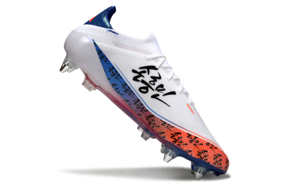 Men's Son x Adidas F50 Elite SG Soft Ground Low-Tops Football Boots - White/Blue/Red