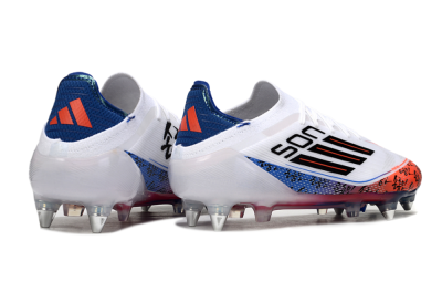 Men's Son x Adidas F50 Elite SG Soft Ground Low-Tops Football Boots - White/Blue/Red