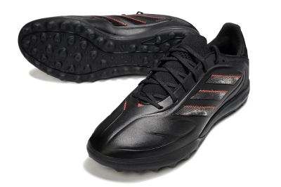 Men's Adidas Copa Pure 3 TF Artificial Turf Low-Tops Football Shoes - Black/Red