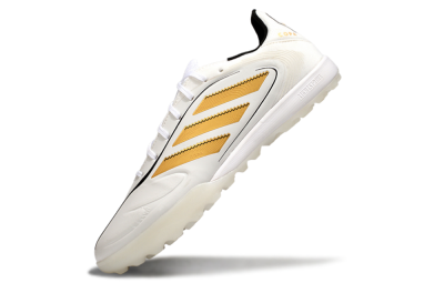 Men's Adidas Copa Pure 3 TF Artificial Turf Low-Tops Football Shoes - White/Gold/Black