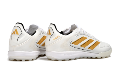 Men's Adidas Copa Pure 3 TF Artificial Turf Low-Tops Football Shoes - White/Gold/Black