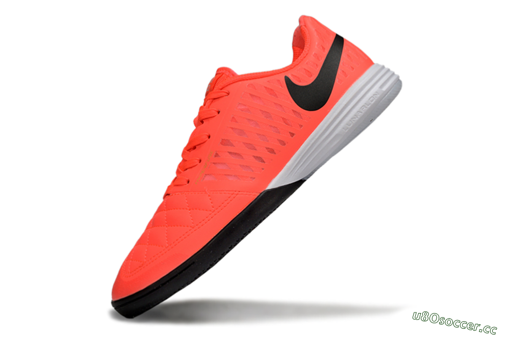 Men's Nike Lunar Gato 2 IC Indoor & Futsal Low-Tops Football Shoes - Red/Black/White 5