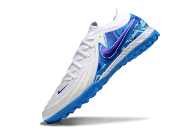 Men's Nike Phantom GX 2 Elite TF Artificial Turf Low-Tops Football Shoes - White/Blue