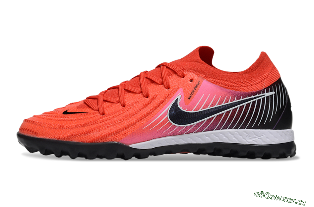 Men's Nike Phantom GX 2 Elite TF Artificial Turf Low-Tops Football Shoes - Red/Black/White 0