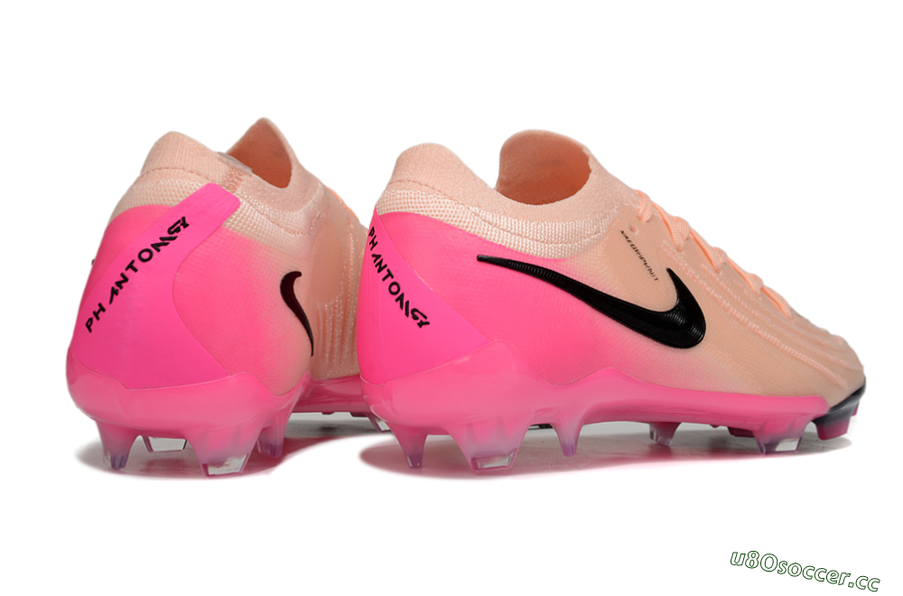 Men's Nike Phantom GX 2 Elite FG Firm Ground Low-Tops Football Boots - Pink/Black 6