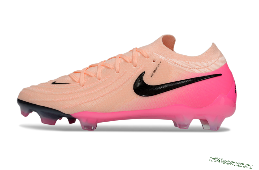 Men's Nike Phantom GX 2 Elite FG Firm Ground Low-Tops Football Boots - Pink/Black 0