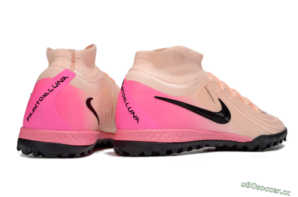 Men's Nike Phantom Luna Elite NU TF Artificial Turf High-Tops Football Shoes - Pink/Black 6