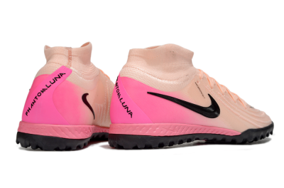 Men's Nike Phantom Luna Elite NU TF Artificial Turf High-Tops Football Shoes - Pink/Black