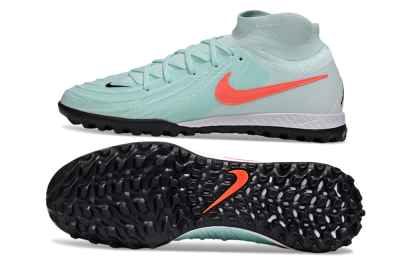 Men's Nike Phantom Luna Elite NU TF Artificial Turf High-Tops Football Shoes - Jade/Red/White