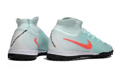 Men's Nike Phantom Luna Elite NU TF Artificial Turf High-Tops Football Shoes - Jade/Red/White