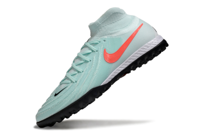 Men's Nike Phantom Luna Elite NU TF Artificial Turf High-Tops Football Shoes - Jade/Red/White