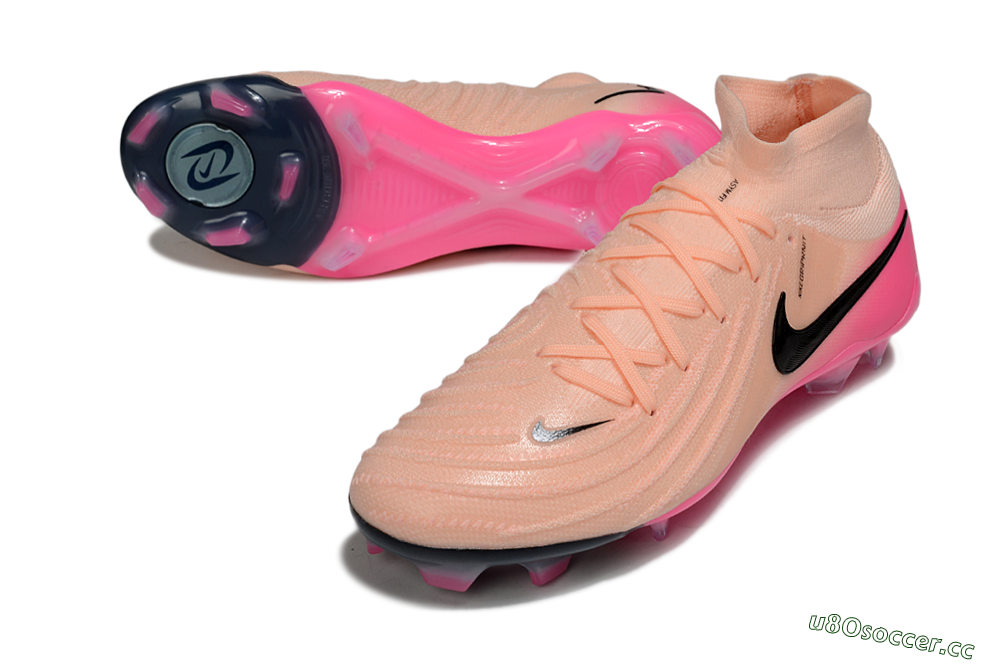 Men's Nike Phantom Luna Elite NU FG Firm Ground High-Tops Football Boots - Pink/Black 3