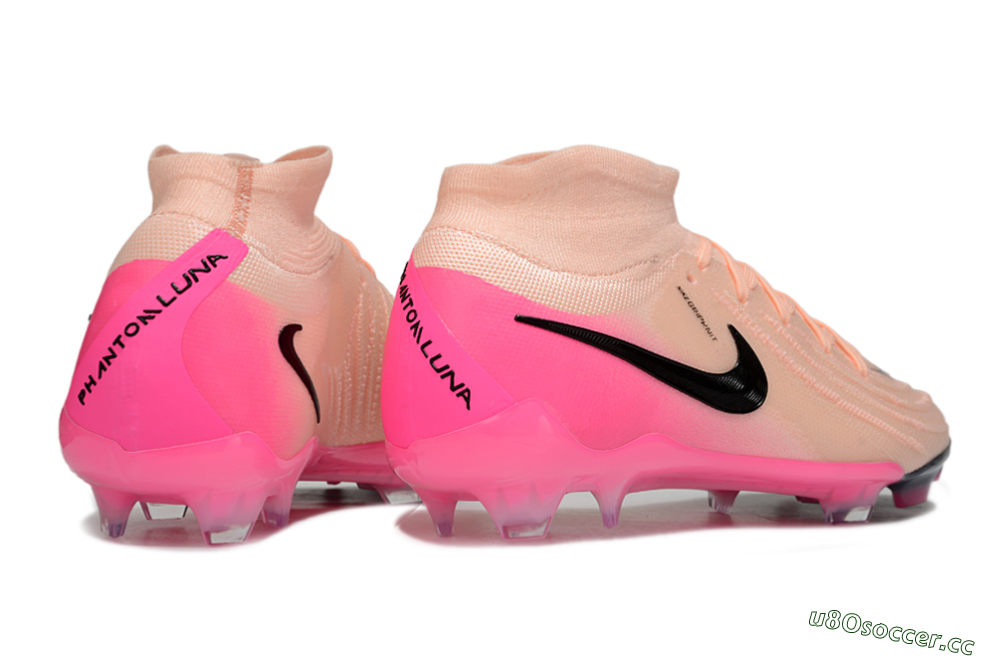 Men's Nike Phantom Luna Elite NU FG Firm Ground High-Tops Football Boots - Pink/Black 6