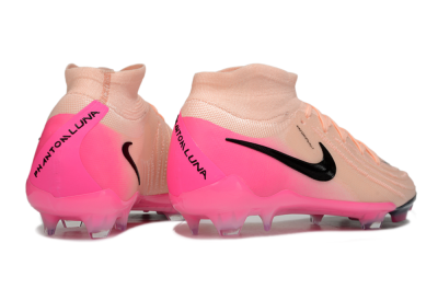 Men's Nike Phantom Luna Elite NU FG Firm Ground High-Tops Football Boots - Pink/Black