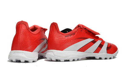 Unisex Adidas Predator 25 Elite Foldover Tongue TF Artificial Turf Low-Tops Football Shoes - Red/White/Black