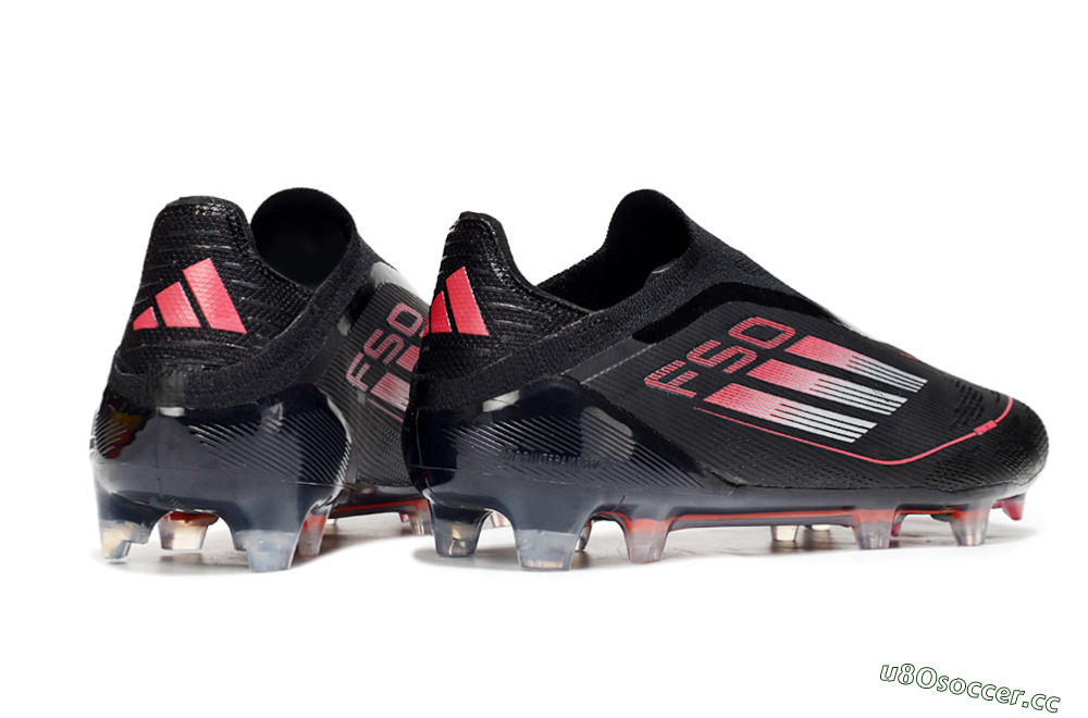 Men's Adidas F50 Elite Laceless FG Firm Ground Low-Tops Football Boots - Black/Silver/Red 6
