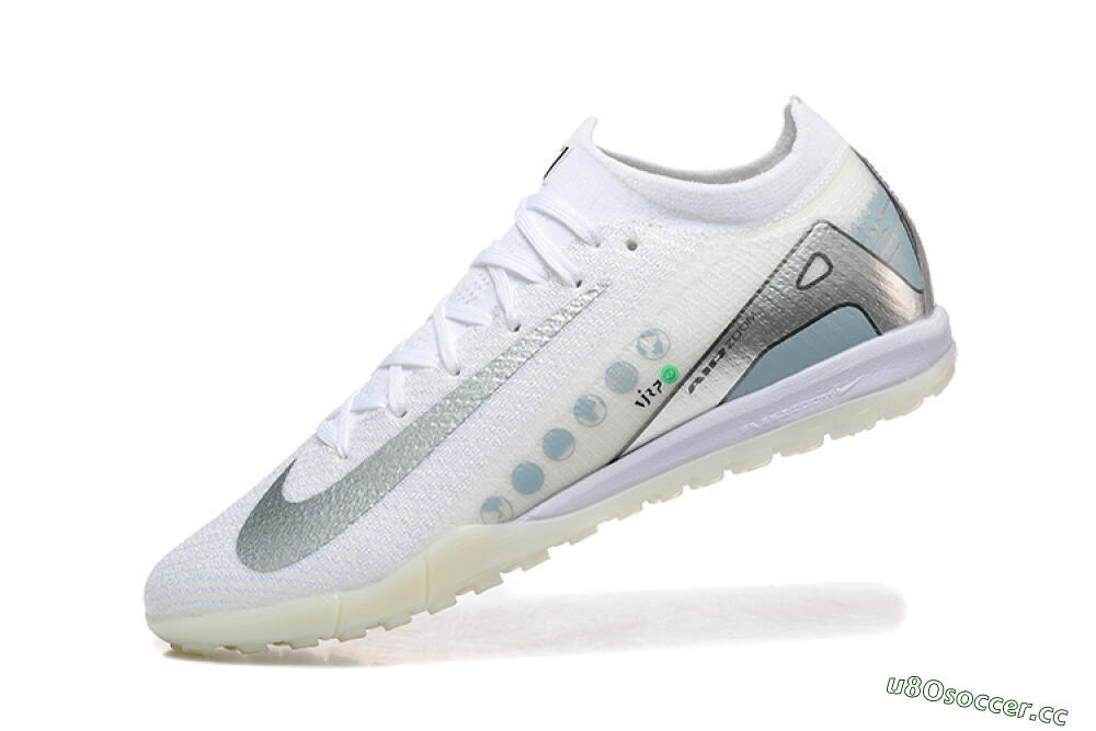 Men's Nike Air Zoom Mercurial Vapor 16 Elite TF Artificial Turf Low-Tops Football Shoes - Beige/Silver/White 8