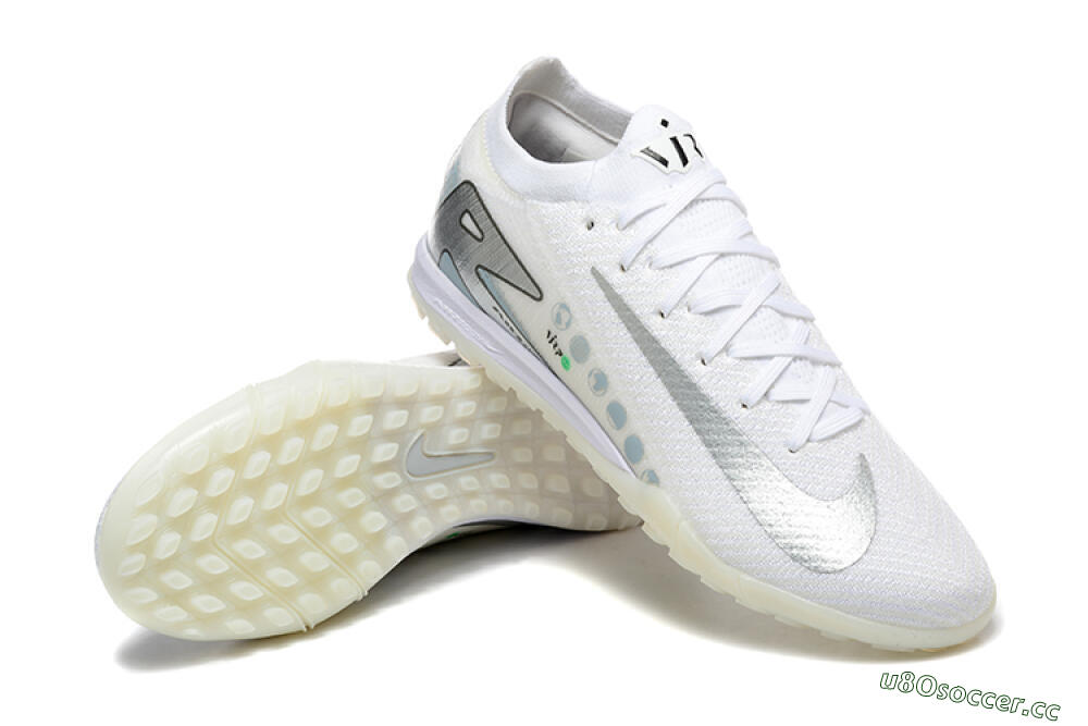 Men's Nike Air Zoom Mercurial Vapor 16 Elite TF Artificial Turf Low-Tops Football Shoes - Beige/Silver/White 4