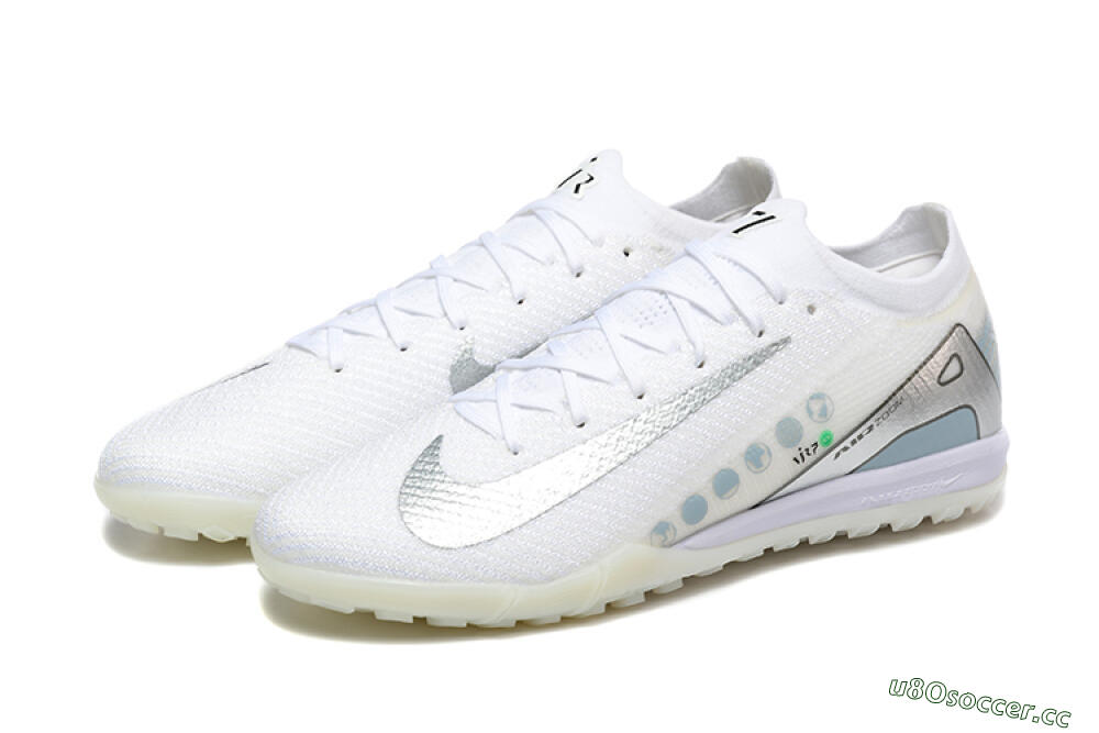 Men's Nike Air Zoom Mercurial Vapor 16 Elite TF Artificial Turf Low-Tops Football Shoes - Beige/Silver/White 5