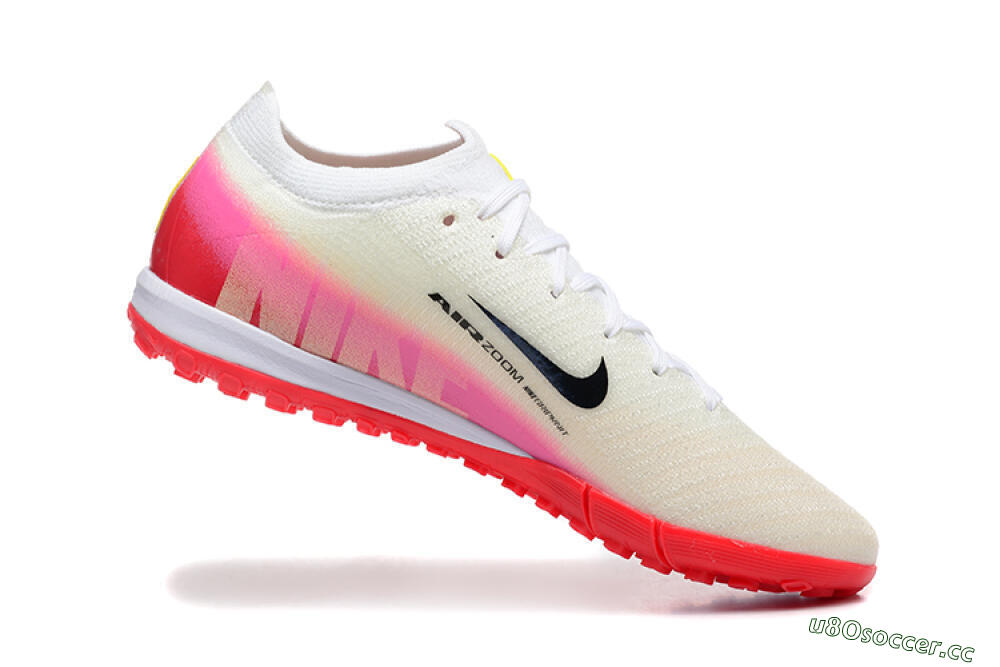 Men's Nike Air Zoom Mercurial Vapor 16 Elite TF Artificial Turf Low-Tops Football Shoes - Beige/Black/Pink 7